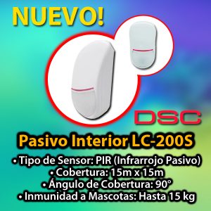 ¡Nuevo! Pasivo de interior DSC LC-200S